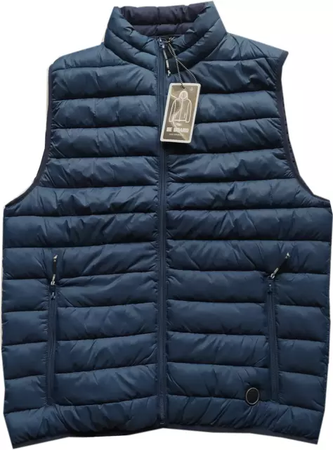 Gilet UOMO 100 grammi M L XL XXL 3XL  trapunta smanicata BE BOARD blu Ottanio