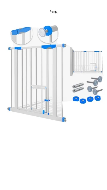 RETOURE Türschutzgitter Absperrgitter Treppengitter Kindergitter Größe 74 -87 cm