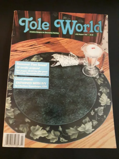 ⭐Patrones de colección de la revista Tole World pintura decorativa bellas artes julio/agosto 1992 (i5)