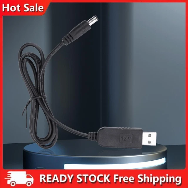 USB Power Boost Line DC To DC 5V/9V/12V USB Step-Up Voltage Line 2.1x5.5mm Plug