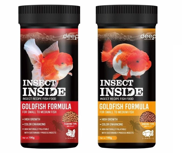 Receta de insectos profundos alimento de peces dorados alto crecimiento y mejora del color 100 g
