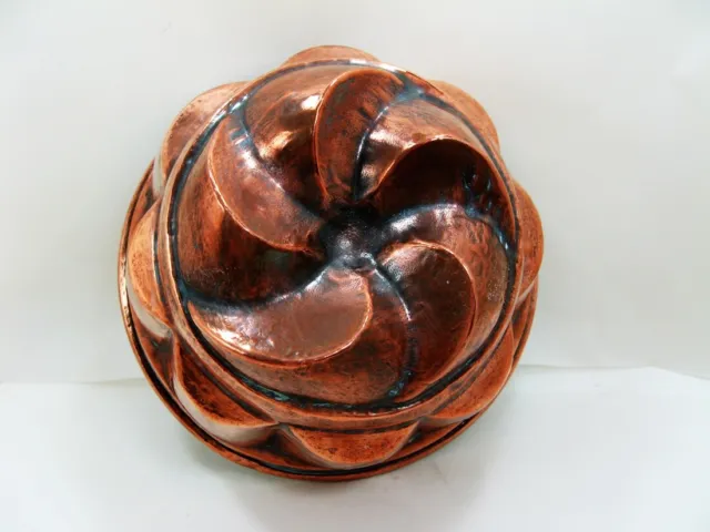 Kupfer -Backform - Puddingform - Ø ca. 18 cm - sehr alt (75)