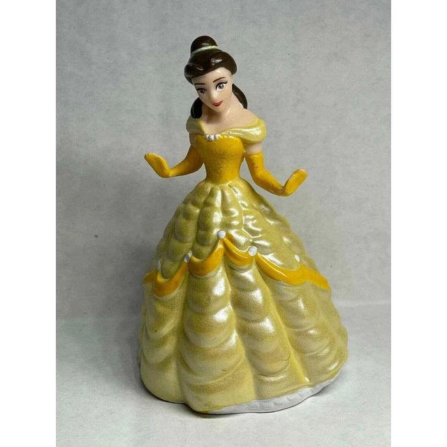 Disney Figure Cake Topper Belle Beauty and the Beast Glitter Shiny PVC 4"
