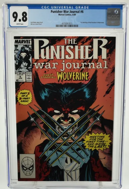 Punisher War Journal #6 CGC 9.8 (1989) 1st Meeting Punisher & Wolverine Marvel