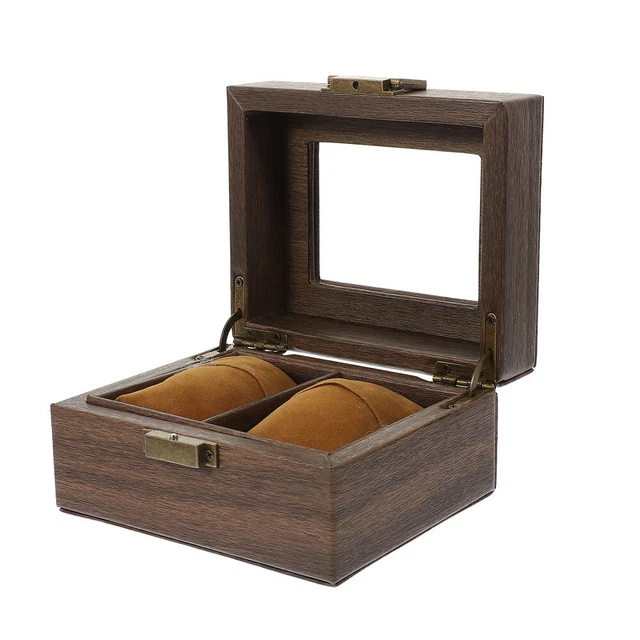 Wood Grain Watch Box Orologio da Uomo Intelligente Da Uomo Custodia Orologi Da
