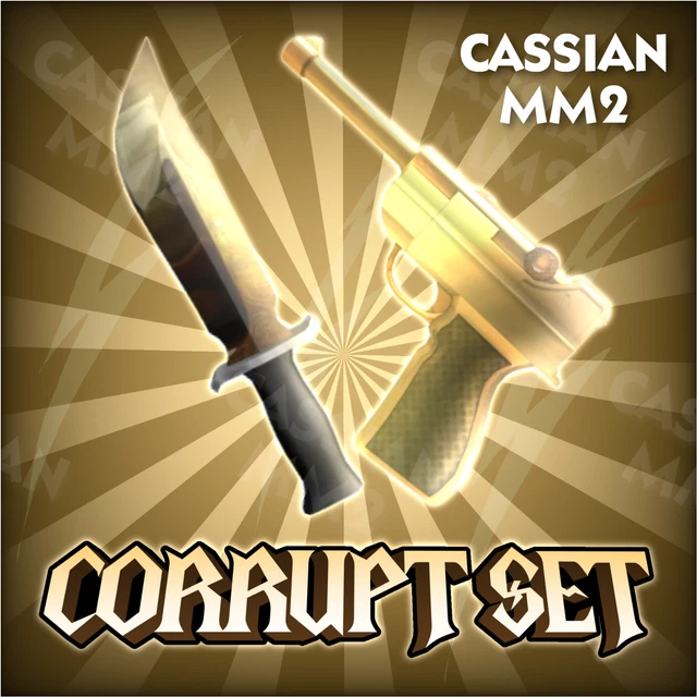 CORRUPT SET MM2 || Roblox Murder Mystery 2 Unique Knife & Godly Gun £11 ...