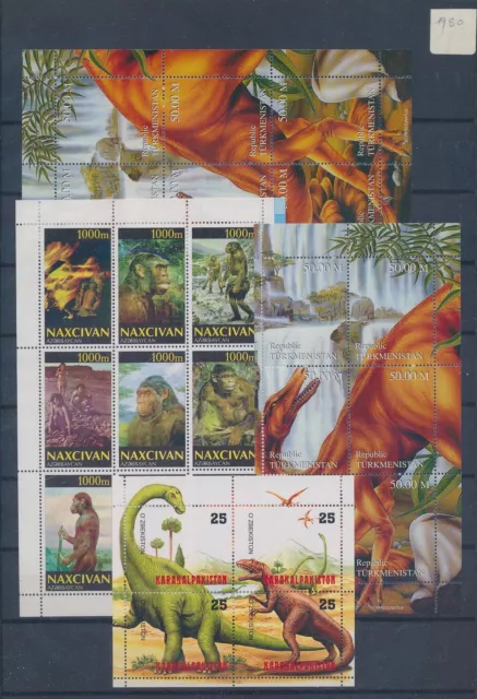 MA04296 Azerbaijan 1980 prehistoric animals dinosaurs sheets XXL MNH