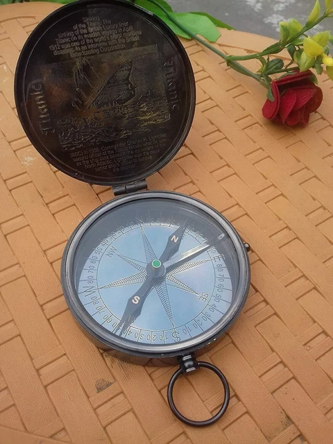 3'' Antique Brass Titanic Compass Adventure Compass Vintage Styled Gift