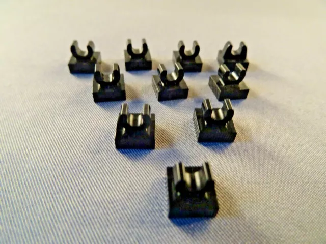 NEW LEGO 15712 BLACK 1 x 1 MODIFIED TILE WITH OPEN  0 CLIP x 10