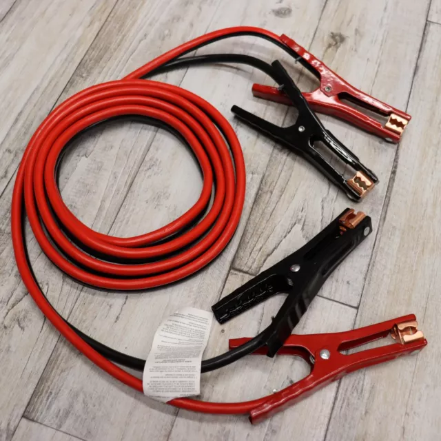 12 FT- 4 Gauge AWG Jumper Cables, Battery Booster Cable, Heavy Duty Clamps, NEW