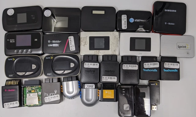 Assorted Wi-Fi Hotspot Modem, Dongle, Adapter Devices Lot of 26