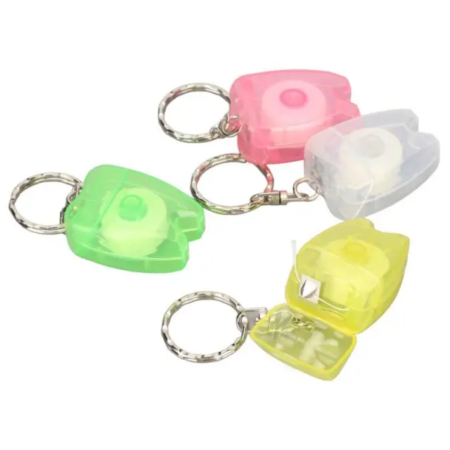 Floss Keychain 4pcs Dental Tooth Cleaner for Hygiene - Home Essential