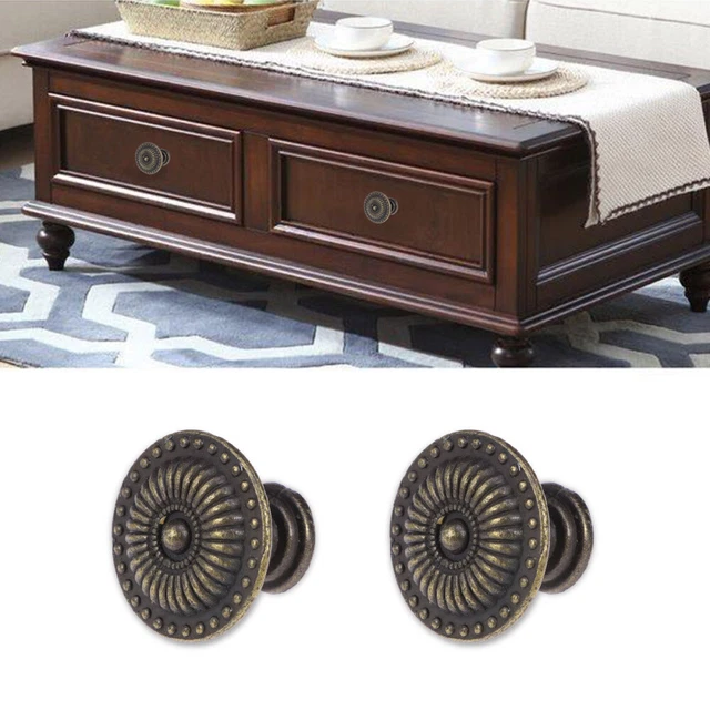 4 Pcs Armoire Tire Les Poignées De Porte Placard Bouton Tiroir Boutons Fleurs