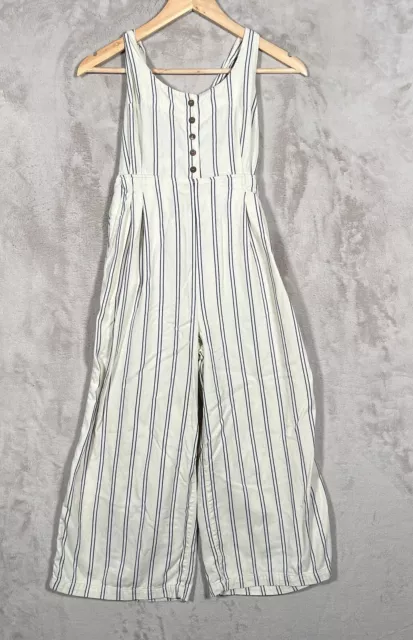 Free People Jumpsuit Womens Size 0 Striped Open Back