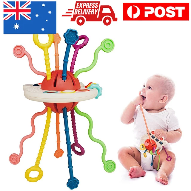 Montessori Toys Interactive Pull String Toy Sensory Early Educational for Baby