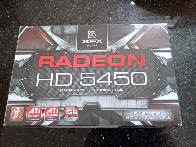 Radeon HD 5450 1GB PCI Express Graphics Card XFX ATI HD-545X-ZC HDMI DVI VGA