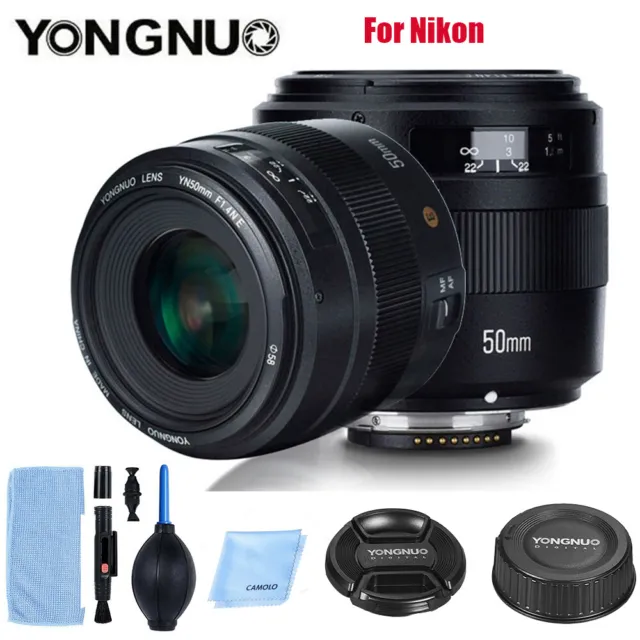 Lente YONGNUO YN50 mm F1.4 N E AF lente de gran apertura para cámara Nikon