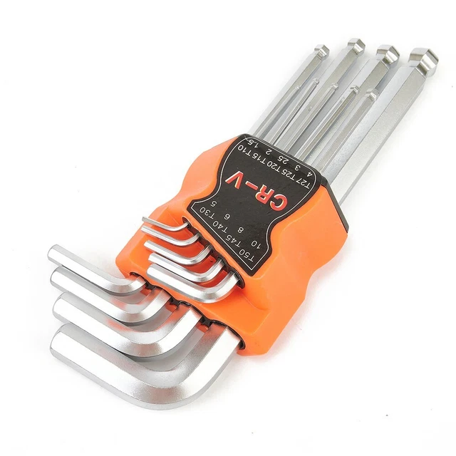 Llave hexagonal esférica cromo vanadio acero equipo de taller de alta calidad