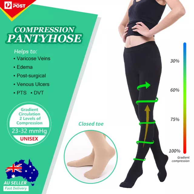 Medical Compression Pantyhose Women Nurse Support Medical Stockings Travel Edema