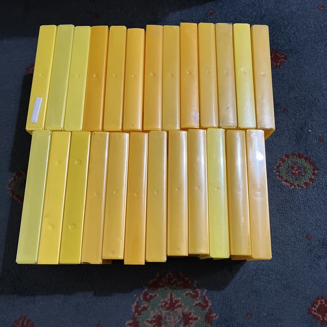 25-empty-yellow-vhs-video-tape-cases-boxes-crafting-diy