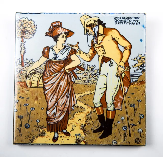 Mosaic Tile Co Zanesville Ohio Antique Art Tile Walter Crane Illustrated