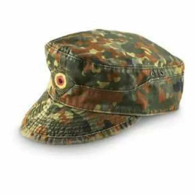 Original German army flecktarn camouflage caps available 54-62cm