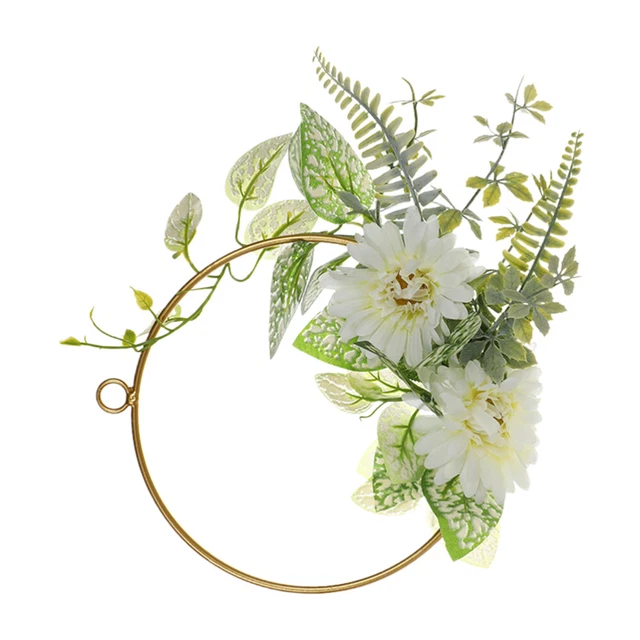 Corona Delante De La Puerta De Casa Corona Colgante De Flores Redonda Artificial Novia