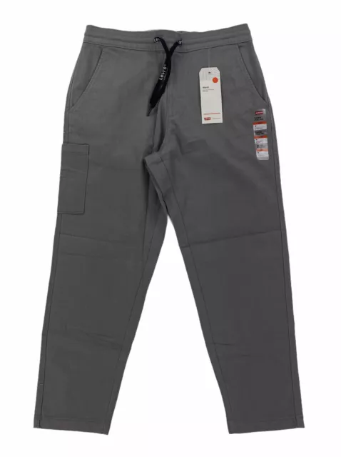 NEW Levi's Strauss Taper Pull On Jogger Pants Cropped Mens Insulated Warm Gray