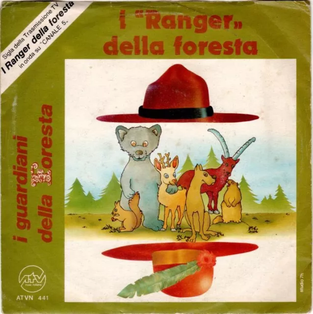 Sigla Cartone RARO 45 giri I Guardiani Della Foresta ‎– I "Ranger" Della Foresta