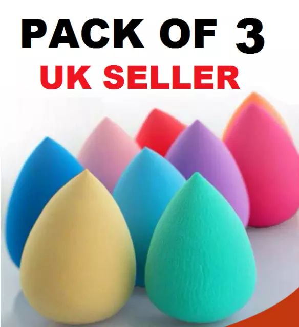 3 x Beauty Foundation Make up blending Makeup Sponge blender Buffer Puff