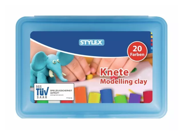 10x Stylex 20 Stangen Knete - Kunststoffbox