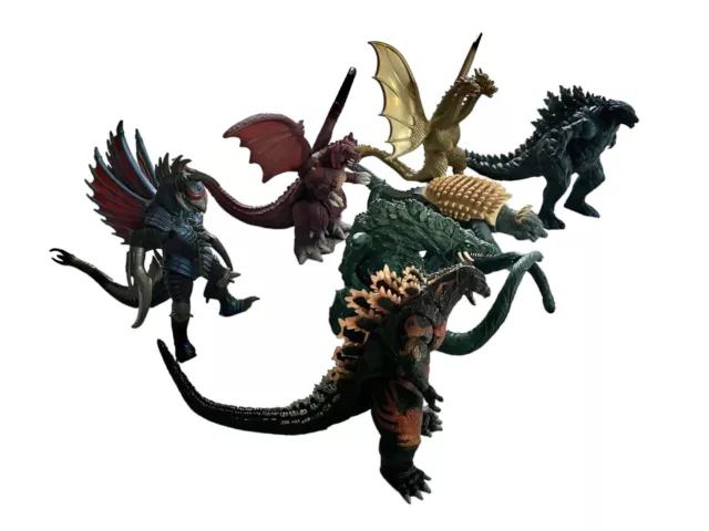Bandai Toho Japan Movie Monsters Godzilla Pack of Destruction Toy Lot 7 Figures