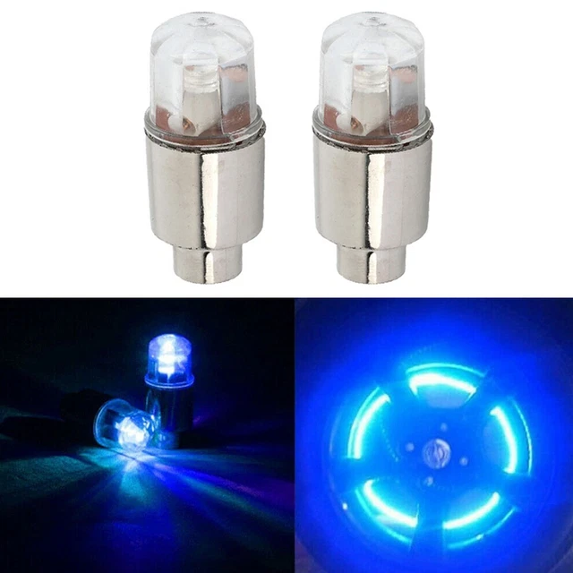 Luci Ruota Blu Valvola Auto 2pz Valvola Aria Stemma Auto Ruota Pneumatico Luce LED