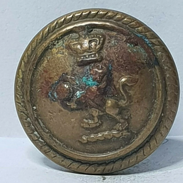 Cunard line 17mm Victorian button Miller rayner haysom verdigris