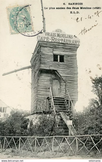 10084 cpa 95 Sannois - le plus ancien des deux Moulins