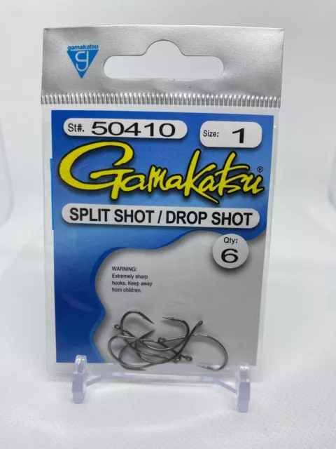 GAMAKATSU SPLIT SHOT bass drop shot hooks size 1/0 hooks value pack  50411-25 $12.95 - PicClick