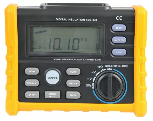 1000V Digital Insulation and Continuity Tester with Compare Function 2