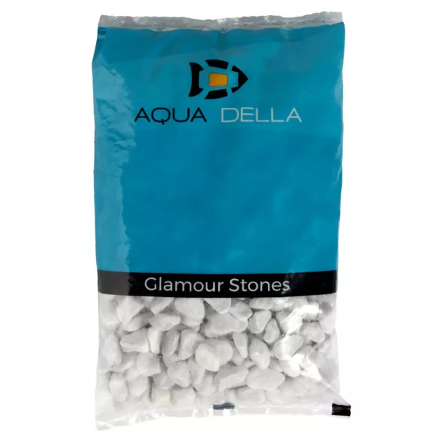 Aqua Della Gravier pour Aquarium Carrara Blanc 2 KG, 12-16 MM, Neuf