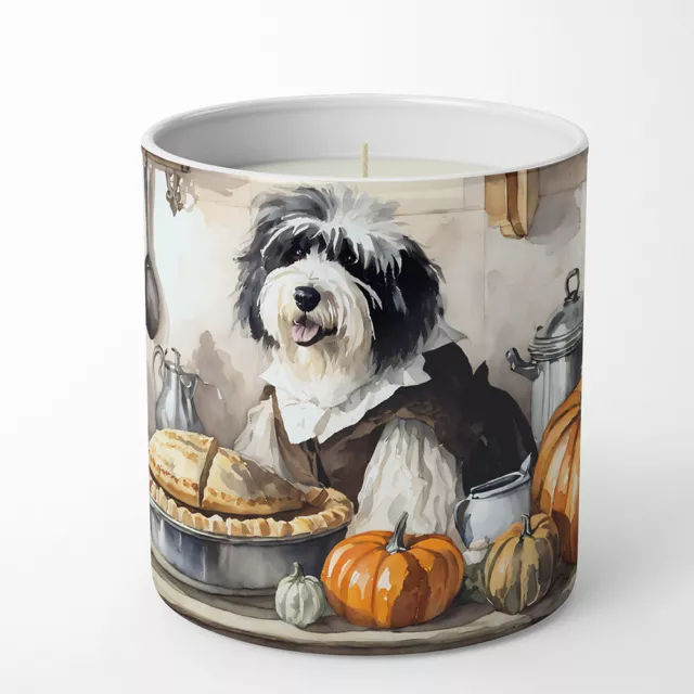 Old English Sheepdog Fall Kitchen Pumpkin and Spice 10 oz Decorative Soy Candle