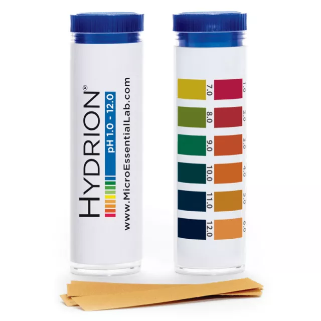 pH Test Strips, 1-12 Range, Vial, 100 Strips 2