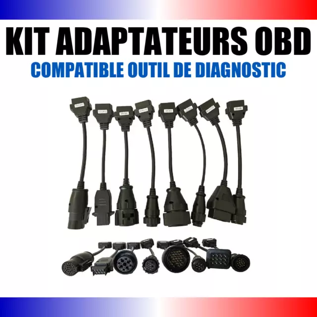 Kit 8 adaptateurs OBD2 pour poids-lourds | Compatible valise de diagnostic