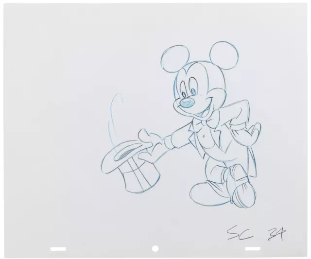 Walt Disney's Mickey Mouse Magic! Original Animation Art Page Drawing Cartoon