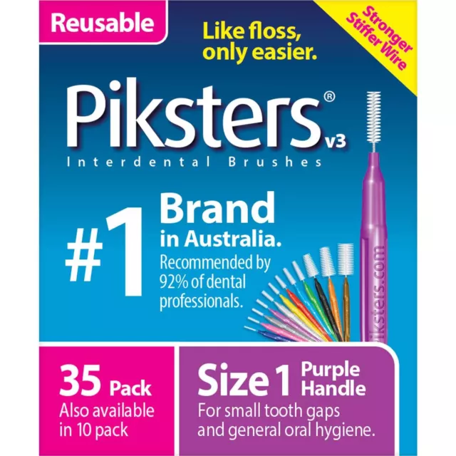 Piksters 35 Pack Interdental Brushes Sizes 00 to 3 *!CHEAPEST ONLINE!*