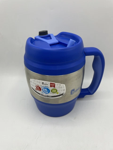 Bubba Classic Insulated Mug 52oz Thermos Travel Coffee Mug Cobalt Blue w/straw
