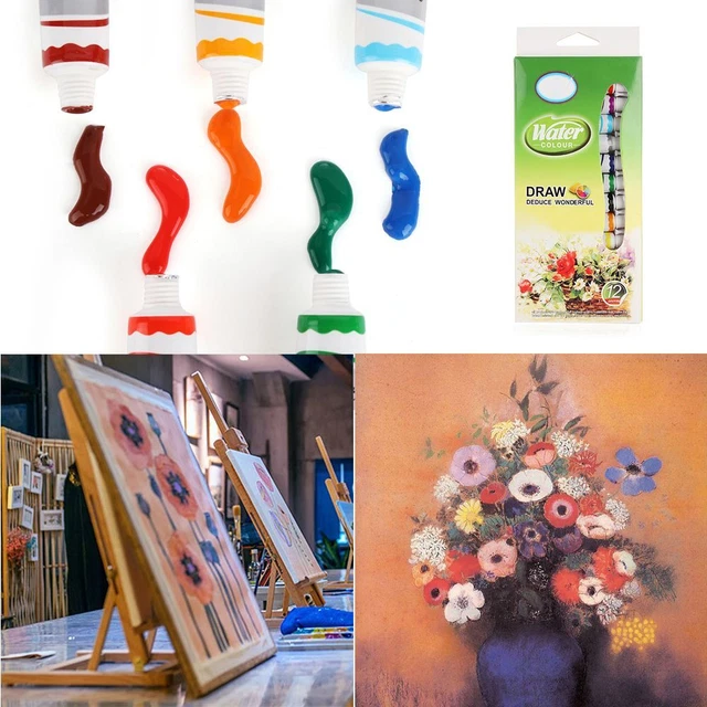 aquarelle peintures ensemble attirer pigment de broussailles l'acrylique