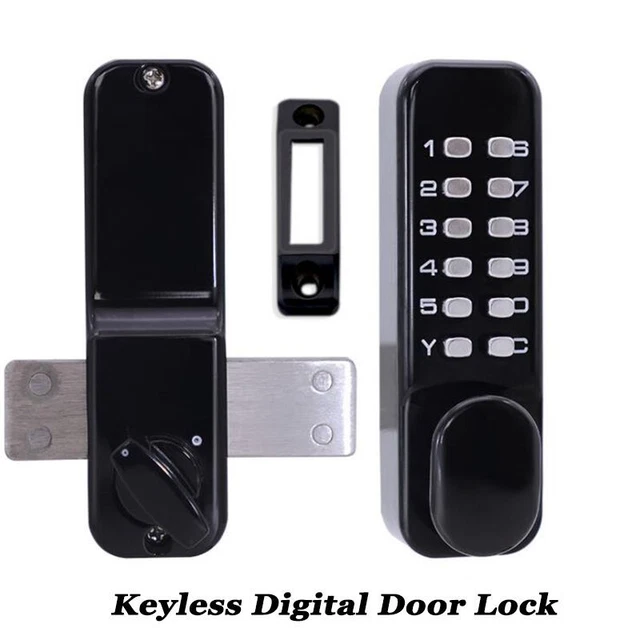 Exterior Digital Door Lock Waterproof Keyless Outdoor Mechanical Code Deadbolt