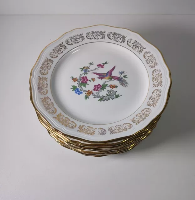 Lot de 12 Petites assiettes plates L'Amandinoise Vincennes, Vintage Anciennes