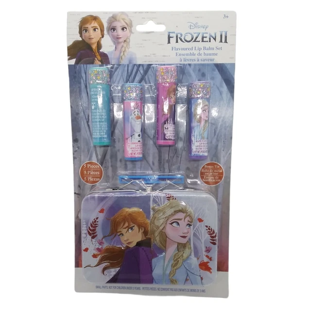 Frozen Kid Lip Balm Tin Disney 5 Piece Set Flavored Grape Cotton Candy Blueberry