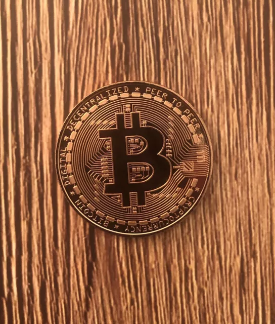 Physical Bitcoin Commemorative Coin. Rose Gold/ Copper Color Collectible