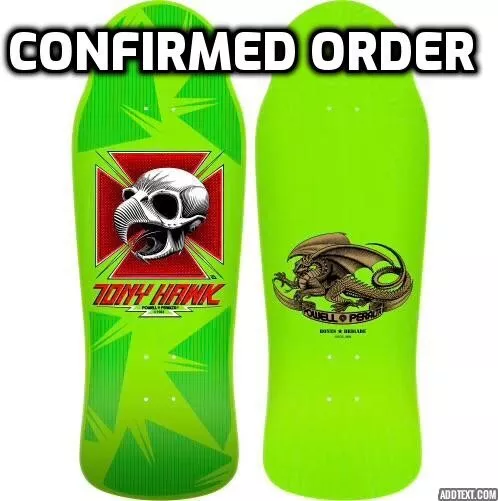 Powell Peralta Bones Brigade Series 15 Reissue Tony Hawk Skateboard Deck-Lime